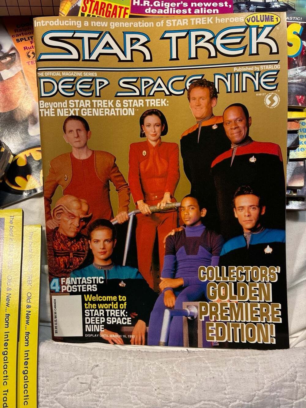 Lot of 6 VTG Star Trek: Deep Space Nine Official Magazines 1993 Collectors' Gold